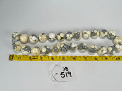 Jackie Brazil "Spotted Balls" Cream Spots Resin Necklace 50cm ( N1500 )