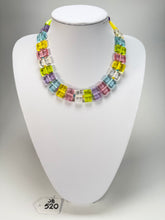 Jackie Brazil "Romeo" Transparent Paris Mix Linked Rectangle Beads Necklace ( N0034 )