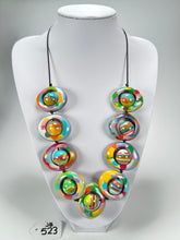 Jackie Brazil "Saturn" Kandinsky Disc & Ball On String Short 50cm Necklace ( N0051 )