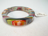 Jackie Brazil "Cat Eye" Liquorice Allsorts with Cat Eye Mix Colours 1.3cm Resin Bangle ( B1034 )