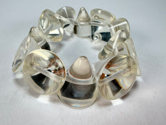 Jackie Brazil "KL" Crystal Transparent Large Cones Bracelet ( B2902 )