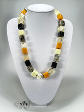 Jackie Brazil "POP" Seasons Mix Liquorice Small Cubes 65cm Necklace ( N0046 )