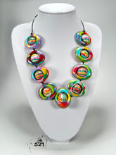 Jackie Brazil "Saturn" Kandinsky Disc & Ball On String Short 50cm Necklace ( N0051 )