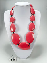 Jackie Brazil "Pink Gloss" Long Flat Riverstones 65cm Necklace ( N3700 )