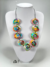 Jackie Brazil "Saturn" Kandinsky Disc & Ball On String Short 50cm Necklace ( N0051 )