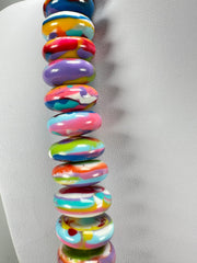 Jackie Brazil "Ana" Kandinsky Resin Wheels 70cm Necklace ( N0044 )