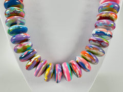 Jackie Brazil "Ana" Kandinsky Resin Wheels 70cm Necklace ( N0044 )