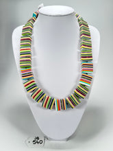 Jackie Brazil "Gala" Liquorice Mix Colours Half Rectangles 65cm Necklace ( N0789 )