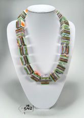 Jackie Brazil "Gala" Liquorice Spring Mix Half Rectangles 65cm Necklace ( N0789 )