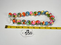 Jackie Brazil "Spotted Balls" Spring Colour Spots Resin Necklace 50cm ( N1500 )