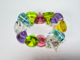 Jackie Brazil "KL" Multi Colour Transparent Large Cones Bracelet ( B2902 )