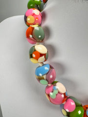 Jackie Brazil "Spotted Balls" Spring Colour Spots Resin Necklace 50cm ( N1500 )