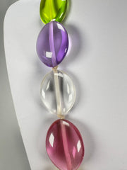 Jackie Brazil "Kathy" Transparent Summer Mix Small Riverstones 70cm Necklace ( N3750 )