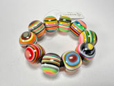 Jackie Brazil "Cat Eyes" Liquorice Allsorts Balls Mix Colours Resin Bracelet ( B0885 )
