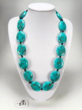 Jackie Brazil "Kathy" Turquoise Small Riverstones 70cm Necklace ( N3750 )