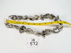 Jackie Brazil "Diamonds" Seaweed Flintstone Bone 55cm Necklace ( N0061 )