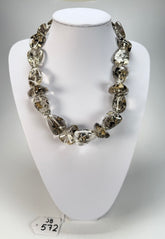 Jackie Brazil "Diamonds" Seaweed Flintstone Bone 55cm Necklace ( N0061 )