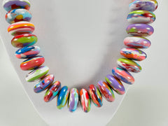 Jackie Brazil "Ana" Kandinsky Resin Wheels 70cm Necklace ( N0044 )