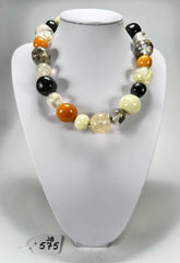 Jackie Brazil "Large Spheres" Seasons Mix Short Abstract Necklace 50cm ( N2692 )