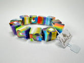 Jackie Brazil "Kandinsky" Liquorice Small Cubes Bracelet ( B0224 )