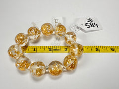 Jackie Brazil "Lola" Medium Spheres Gold Flakes Bracelet ( B2695 )