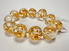 Jackie Brazil "Lola" Medium Spheres Gold Flakes Bracelet ( B2695 )