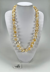 Jackie Brazil "Camille" Gold Flakes Small Stones 70cm Necklace ( N0075 )