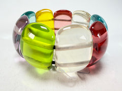 Jackie Brazil "Maria" Transparent Summer Mix Elasticated Bracelet ( B0217 )
