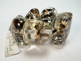 Jackie Brazil "Cusco" Seaweed Large Stones Elasticated Bracelet ( B1350 )