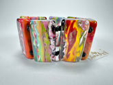 Jackie Brazil "Pop Art" Kandinsky 8 Squares Elasticated Bracelet ( B0376 )