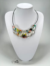 Jackie Brazil "Bella" Cascade 7 Piece on Leather Cord Choker Necklace ( N0035 )