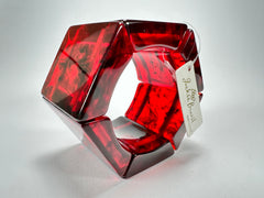 Jackie Brazil "Sabrina" Tortoise Large Nut Elasticated Bracelet ( B0225 )