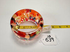 Jackie Brazil "Petit Balls" Party Mix Spots Solid Round Resin 5cm Bangle ( B2521 )