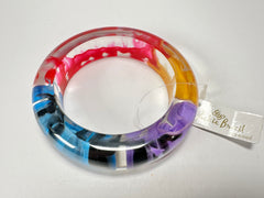Jackie Brazil "Marble" Purple Mix 1.7 cm Bangle ( B1449 )