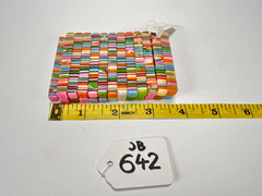 Jackie Brazil "Clarissa"" Liquorice Thin Rectangles Spring Mix Elasticated Bracelet ( B2335 )