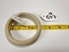 Jackie Brazil "Cushie" Beige Matte Solid Round 1.3cm Bangle ( B0300 )