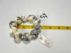 Jackie Brazil "Spots" Spotted Balls On Elastic Resin Bracelet ( B1470 )