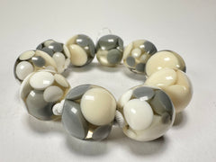 Jackie Brazil "Spots" Spotted Balls On Elastic Resin Bracelet ( B1470 )