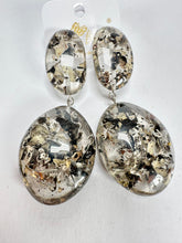 Jackie Brazil "Seaweed" Medium Riverstone Double Pendant Resin Earrings ( E3900 )