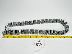 Jackie Brazil "POP" Liquorice Black & White Small Cubes 65cm Necklace ( N0046 )