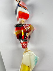 Jackie Brazil "Nature" Large Stones Mix Colours 75cm Necklace ( N0378 )