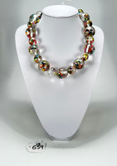 Jackie Brazil "Large spheres" Short Abstract Cascade Necklace 50cm ( N2692 )