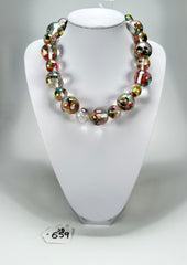 Jackie Brazil "Large spheres" Short Abstract Cascade Necklace 50cm ( N2692 )