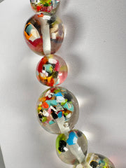 Jackie Brazil "Large spheres" Short Abstract Cascade Necklace 50cm ( N2692 )