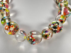 Jackie Brazil "Large spheres" Short Abstract Cascade Necklace 50cm ( N2692 )