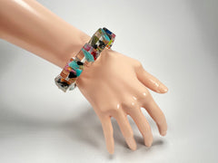 Jackie Brazil "Cascade" Liquorice Small Cubes Bracelet ( B0224 )