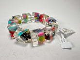 Jackie Brazil "Cascade" Liquorice Small Cubes Bracelet ( B0224 )