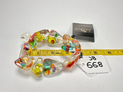 Jackie Brazil "Diamonds" Cascade Flintstone Bone Bracelet ( B0211 )