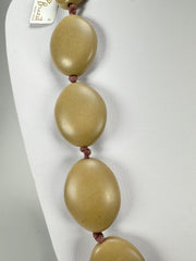 Jackie Brazil "Kathy" Brown Matte Small Riverstones 70cm Necklace ( N3750 )