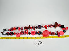 Jackie Brazil "Indiana" Pink Mix Multi-Bead Medium Resin 70cm Necklace ( N0033 )